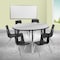 Flash Furniture 47.5 W, 48 L, 30.25 H, Chrome, Laminate, Particleboard, Plastic, Steel XU-GRP-16CH-A48-HCIRC-GY-T-A-GG - alternate 1